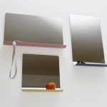 Miroir design avec etagere