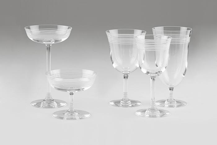 Verres Baccarat x Thom Browne