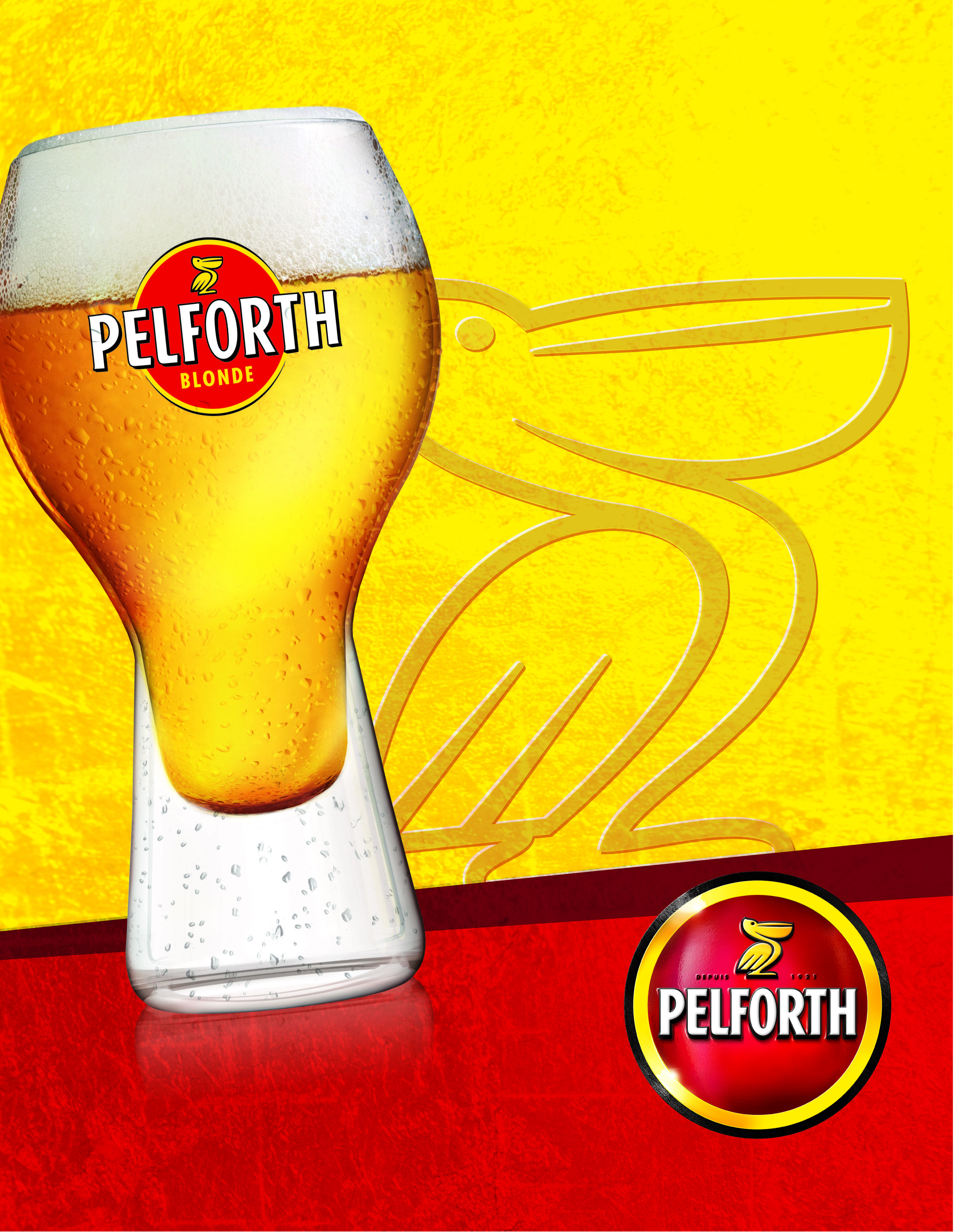 Le nouveau verre de bière Pelforth Blonde
