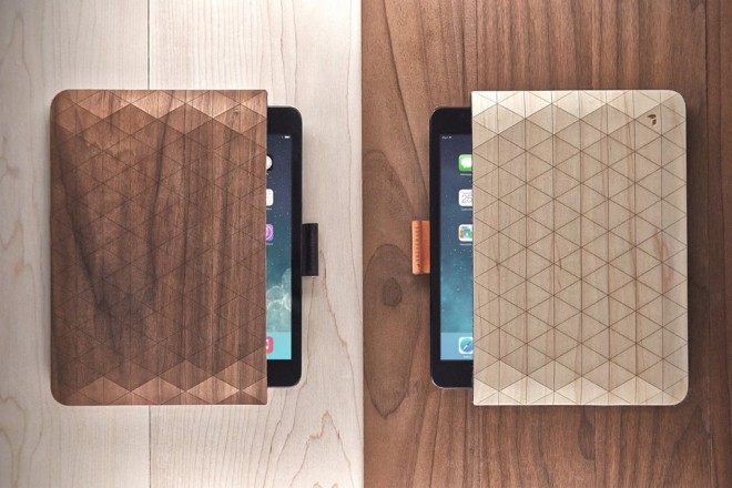 Housse design en bois pour iPad ou Macbook