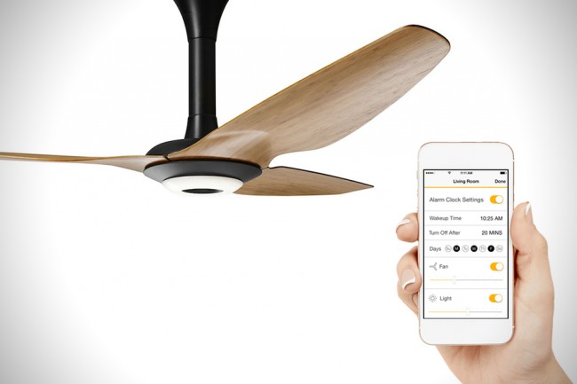 Ventilateur de plafond design piloté avec votre smartphone