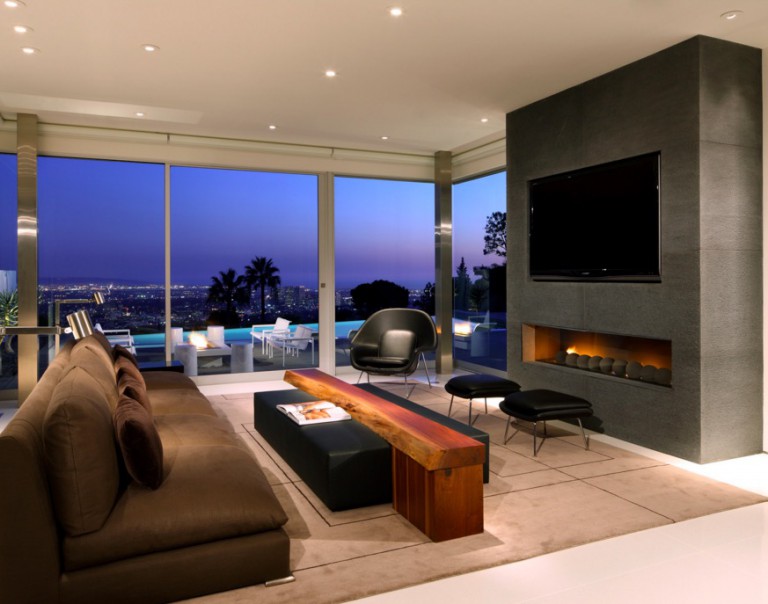 Maison design sur les collines d'Hollywood